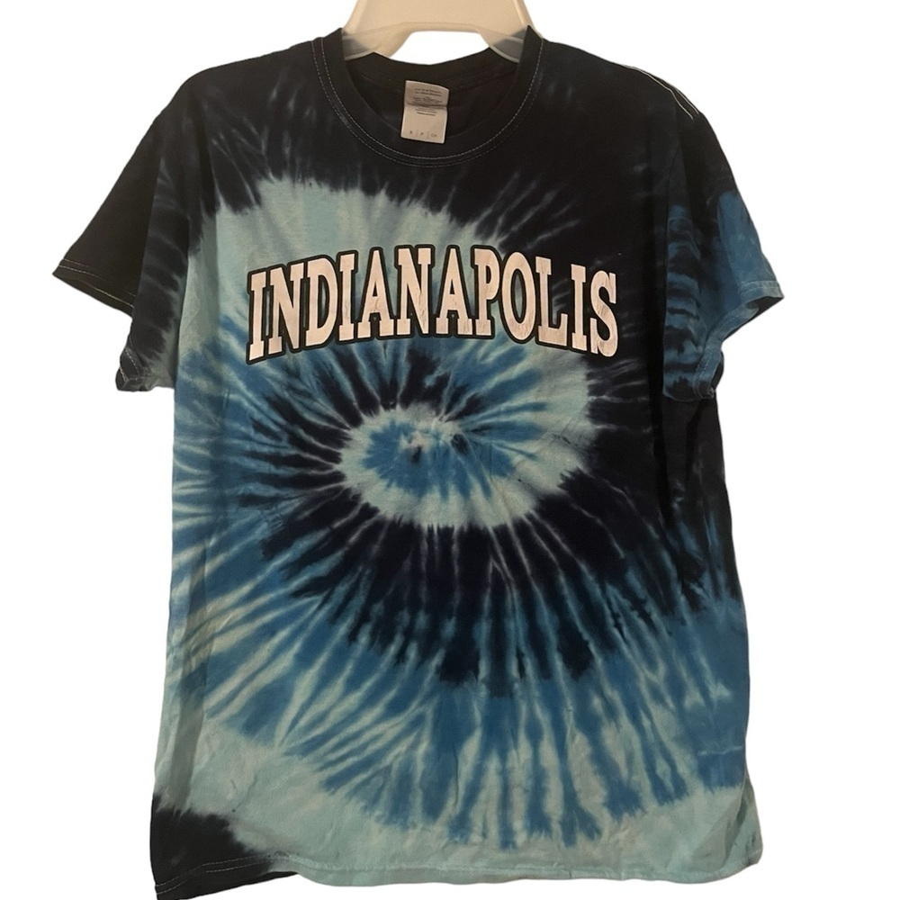blue tydie indianapolis t-shirt size small